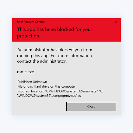 Bypass “Administrator Blocked You From Running This App” in Windows 10